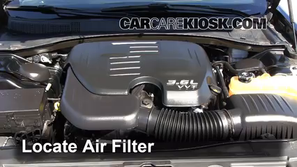 2012 Chrysler 300 Limited 3.6L V6 Filtre à air (moteur) Changement